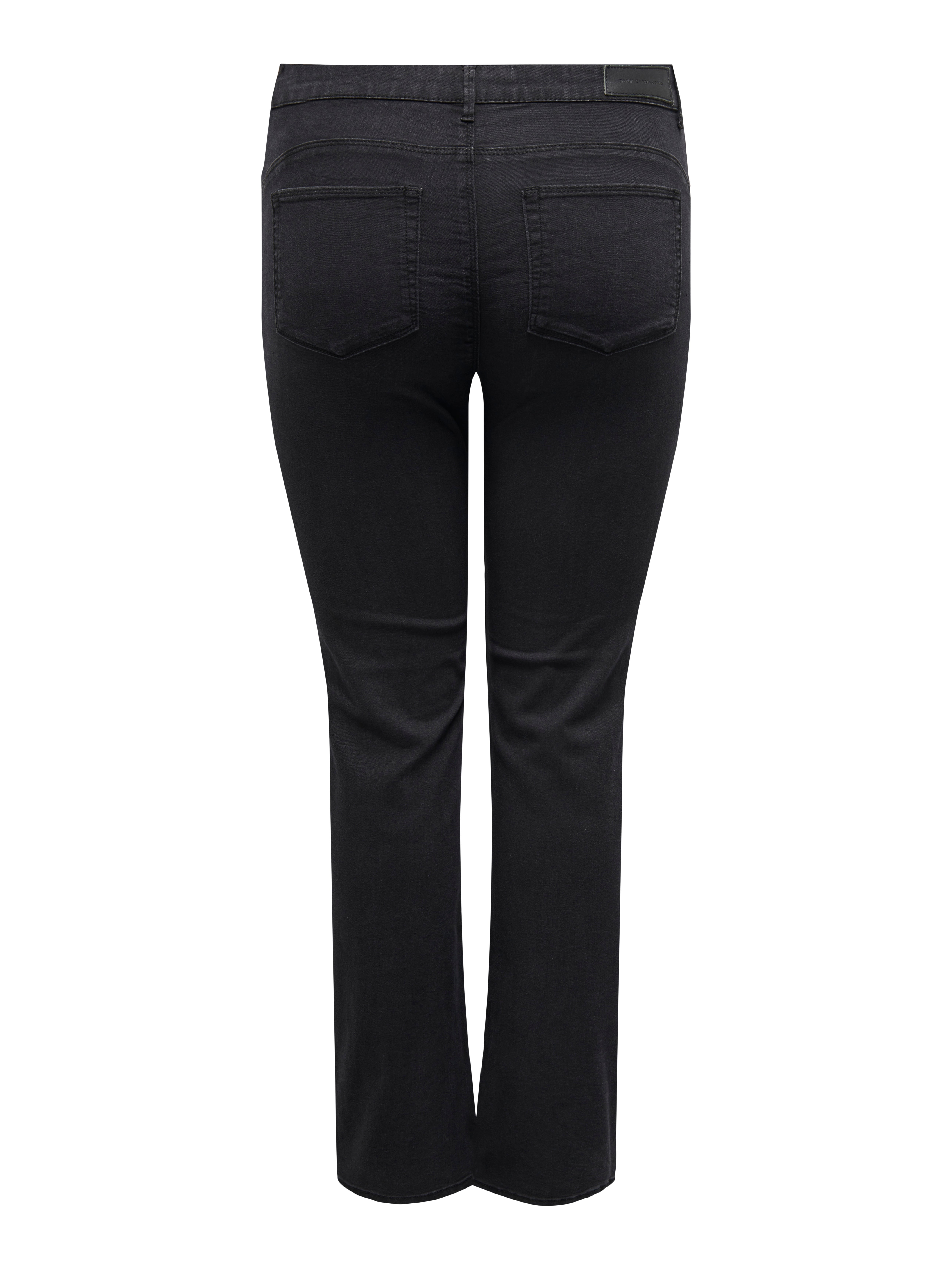 CARHIRIS Mittlere Taille Gerade geschnitten Jeans Washed Black