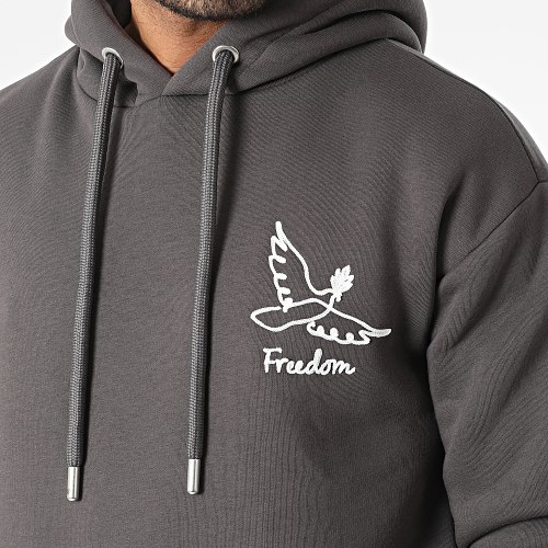 Sweat Capuche Gris Anthracite