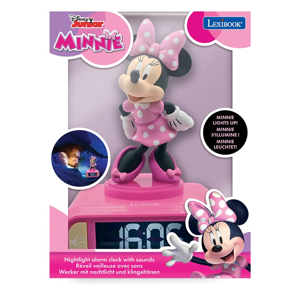 Lexibook - Minnie 3D Digitalt vækkeur & natlys