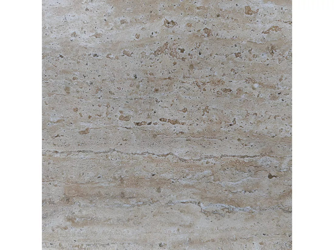 Eida - Table d'appoint carrée effet travertin 40x40cm - Beige