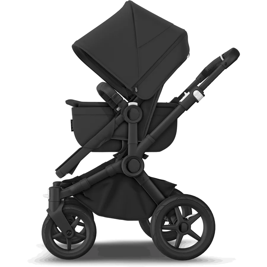 bugaboo Geschwisterwagen Donkey 5 Duo Complete BlackMidnight Black Wheelblades