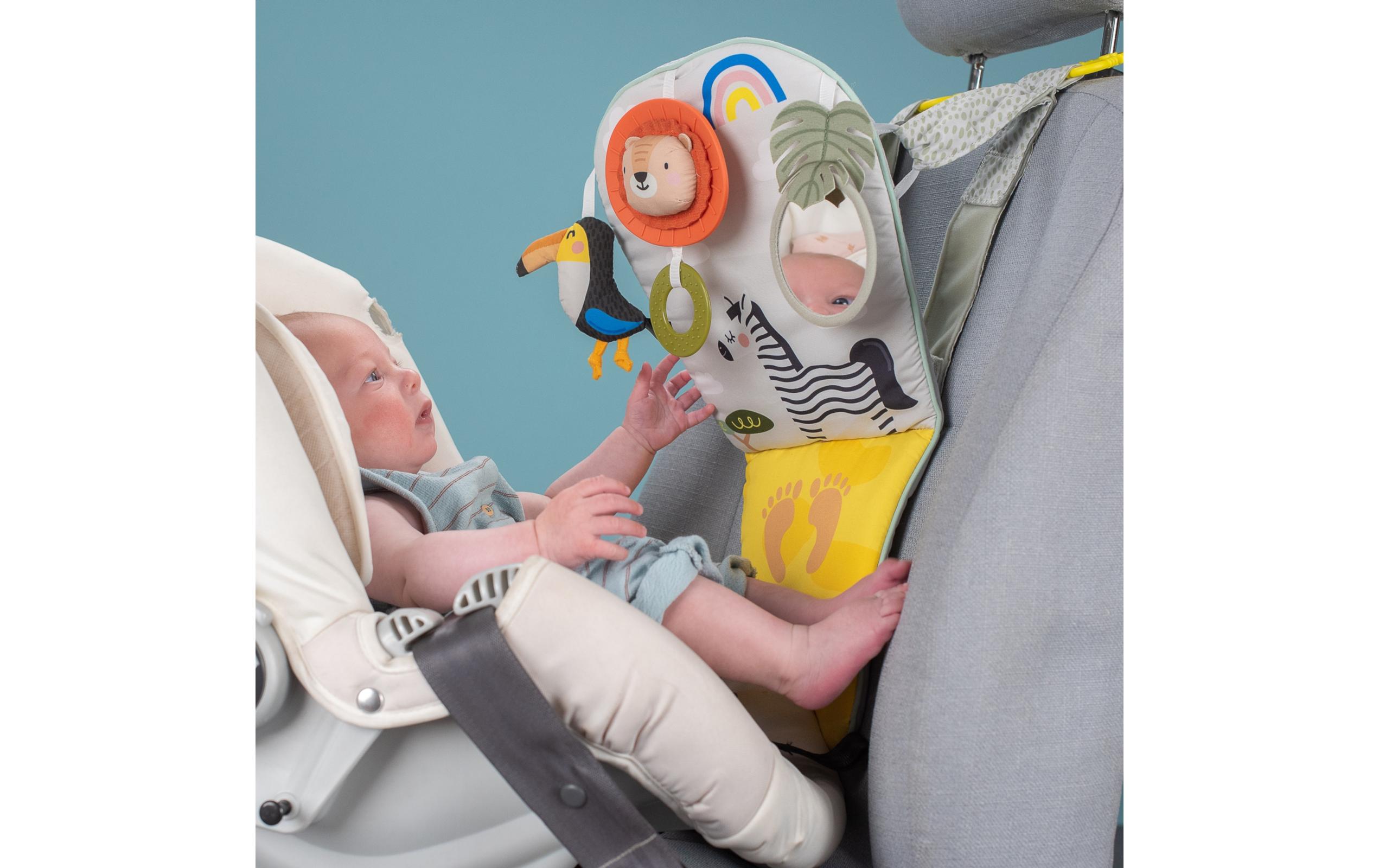 Autospielzeug Savannah 0M+Farbenfrohes Reisespielzeug für rückwärtsgerichtete Babys