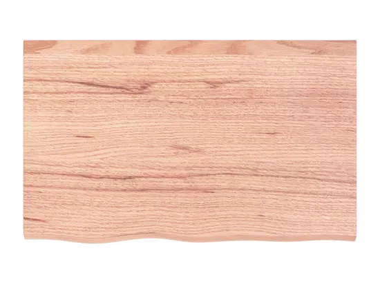 Étagère de vasque murale acier et bois de chêne massif