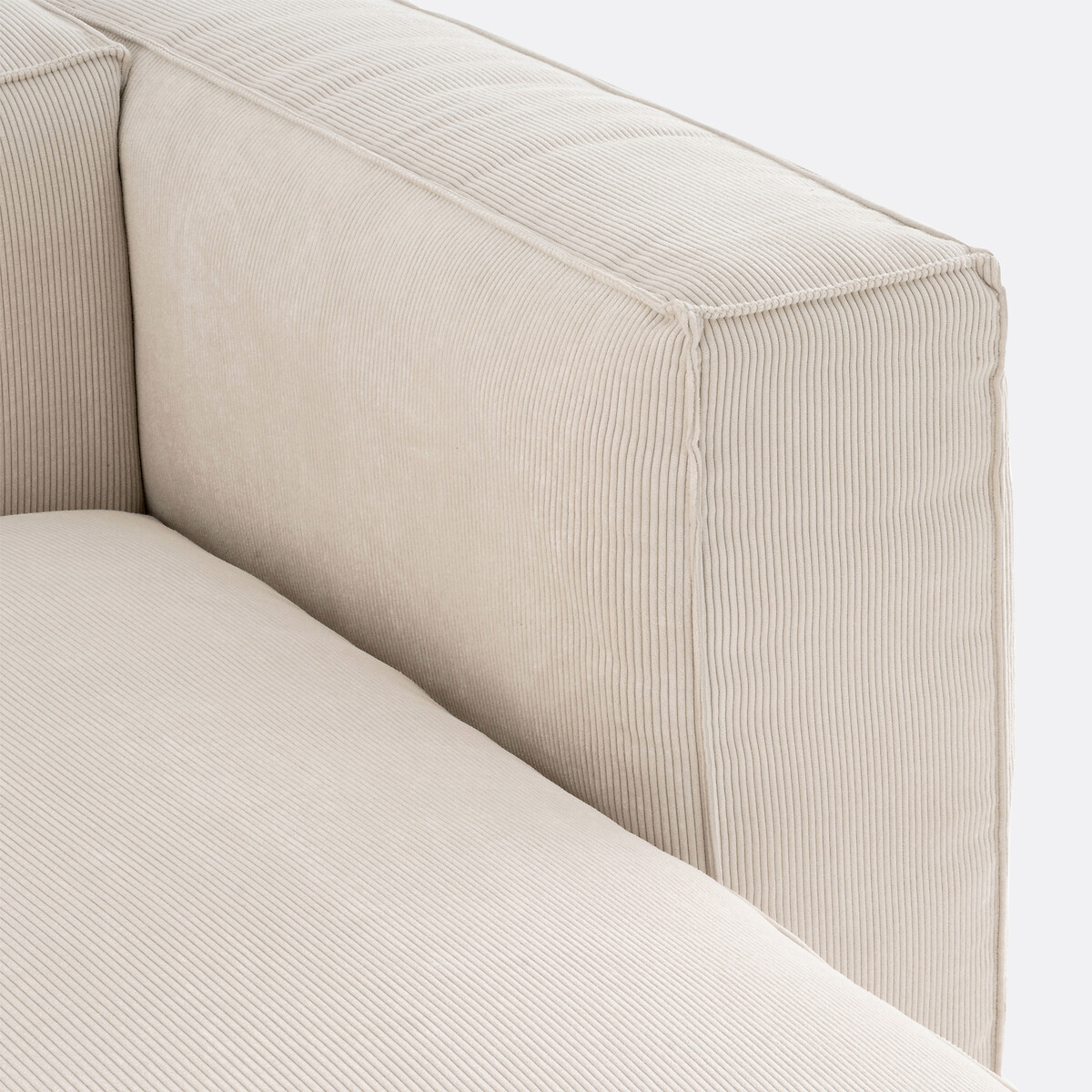 LA REDOUTE INTERIORS<br>Poltrona modular de veludo canelado, Seven