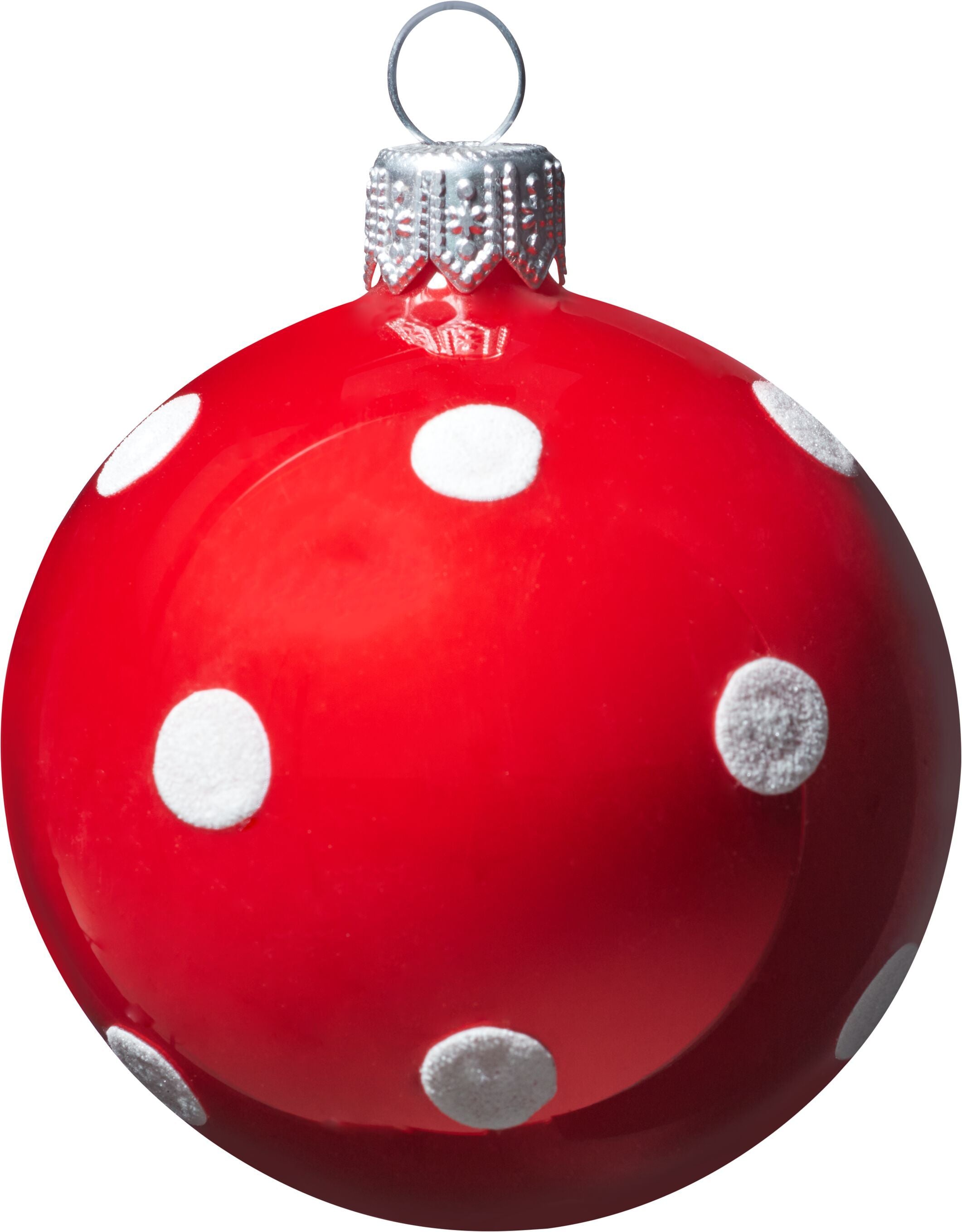 DOTS Glaskugel - Rot / D: 6 cm