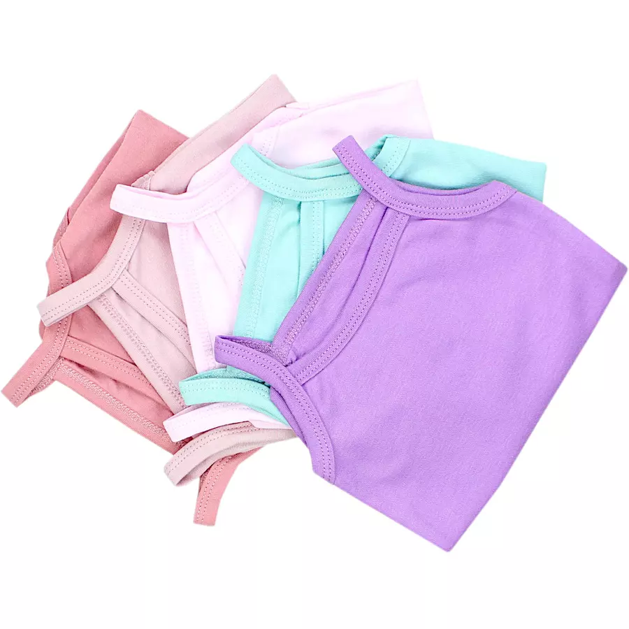 TupTam Mädchen Babybody mit Spagettiträger Sommer 5er Pack altrosa