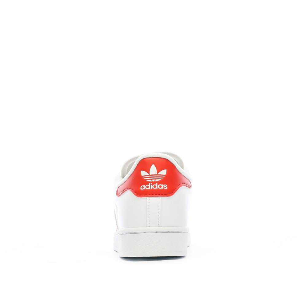 Adidas Baskets Blanches/Rouge Fille Adidas Superstar C FZ0643