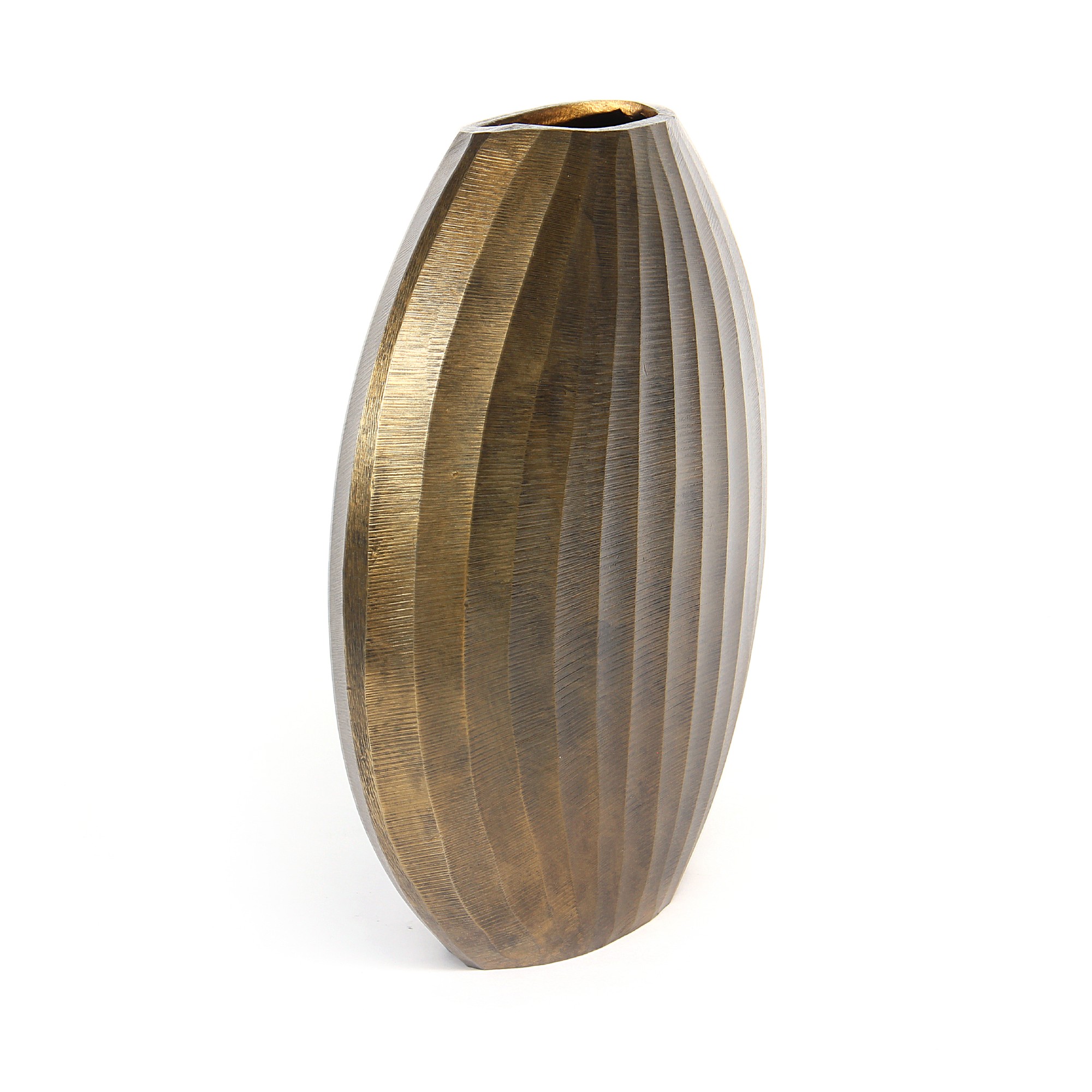 Vase 'Hycesia', messing, B 29 cm, H 28 cm, T 7 cm von fischer's lagerhaus