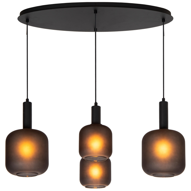 Lucide Eloise 4 cluster hanglamp ovaal zwart