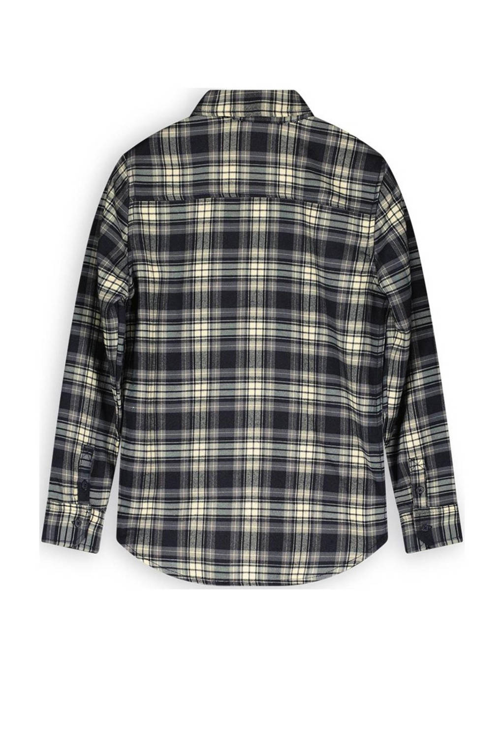 SEVENONESEVEN geruit overhemd donkerblauw/beige