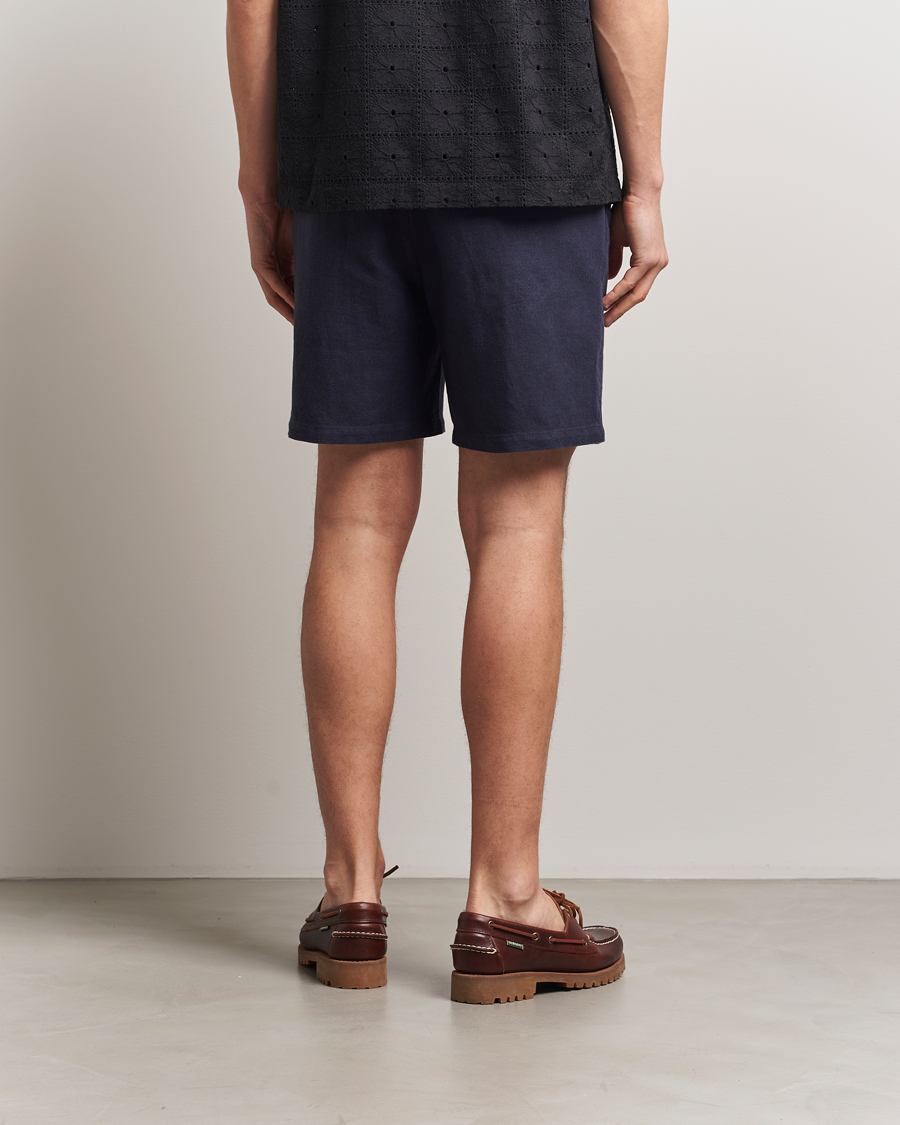 Les Deux Otto Linen Shorts Navy