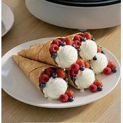 Gaufrier à cornets de glace HA 3833, argent