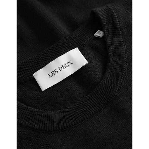Les Deux Greyson Merino Striktrøje, Black, M