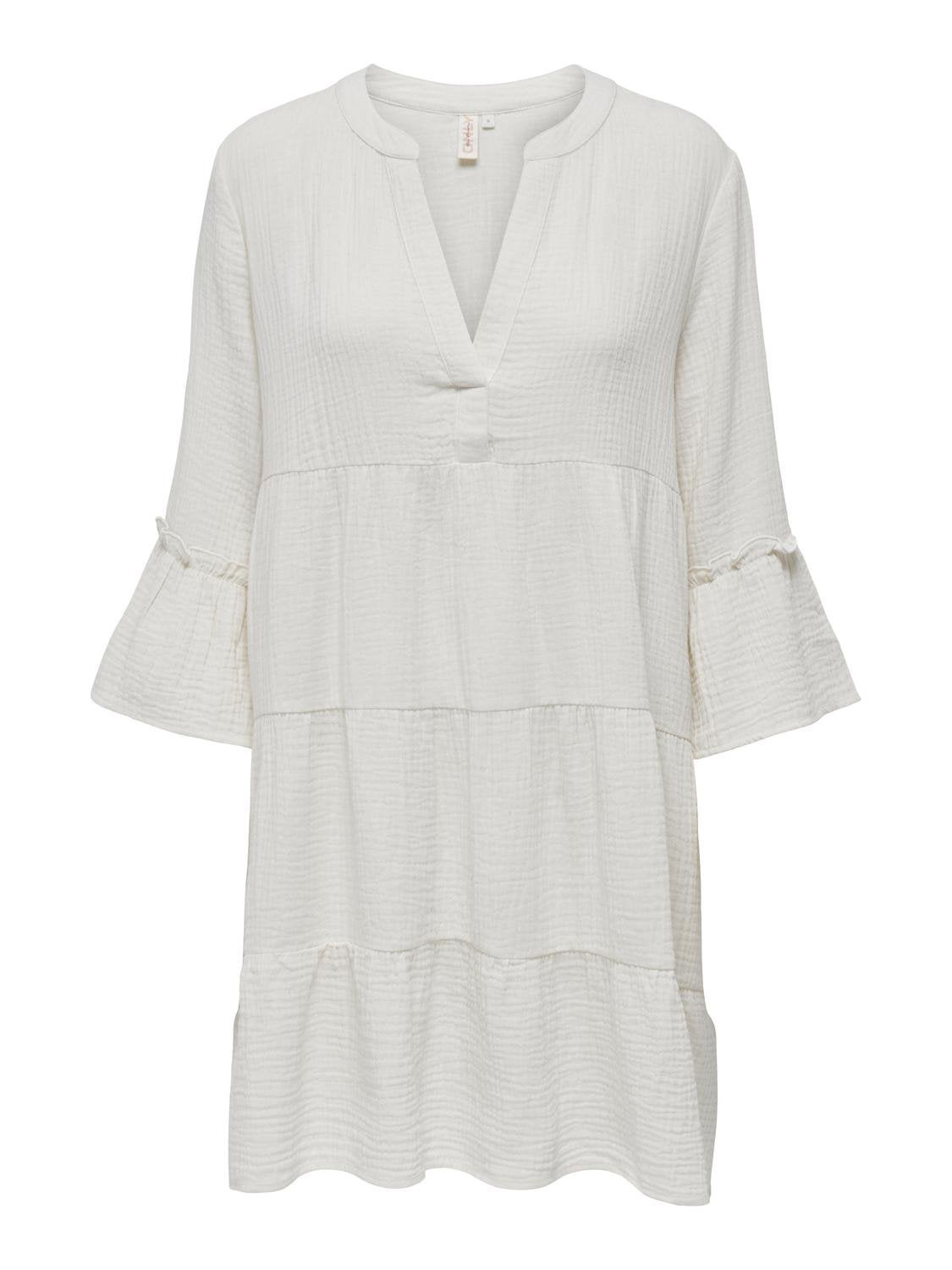 ONLTHYRA Kurzes Kleid Cloud Dancer