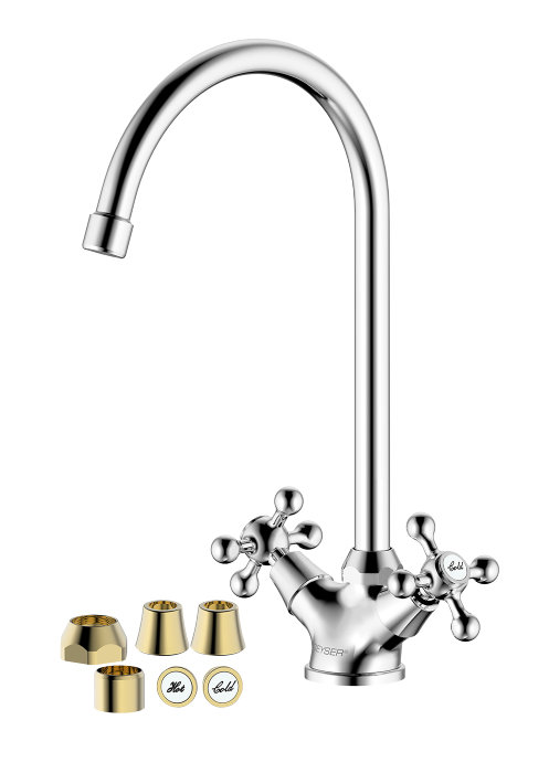 Geyser Magnolia køkkenarmatur krom