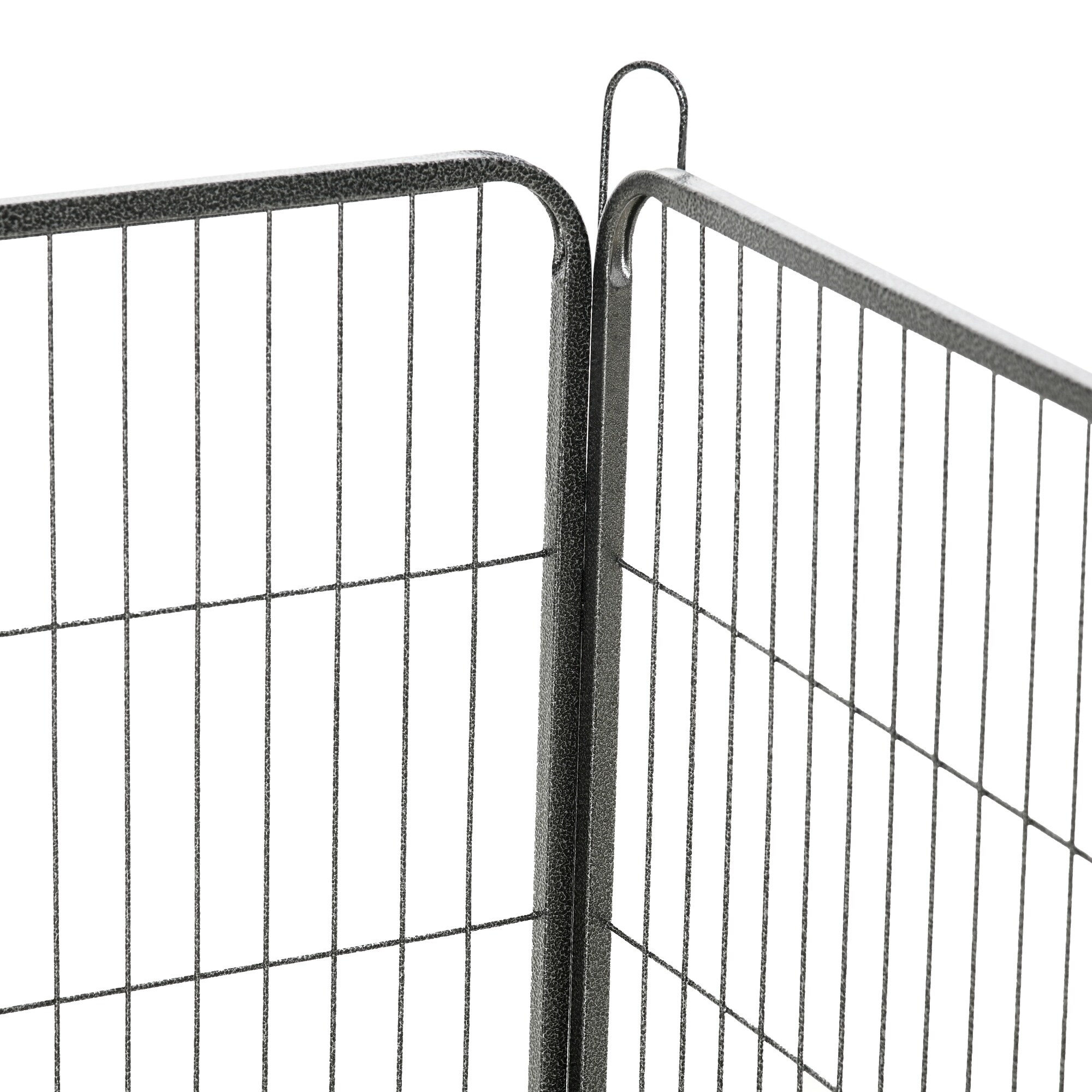 PawHut Freilaufgehege mit Tür grau 80L x 1,5B x 60H cm
