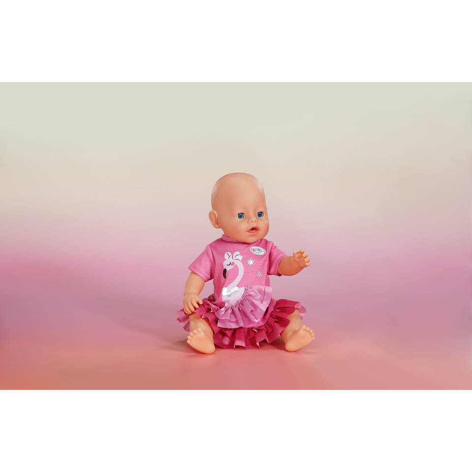BABY born flamingo jurk - 43 cm