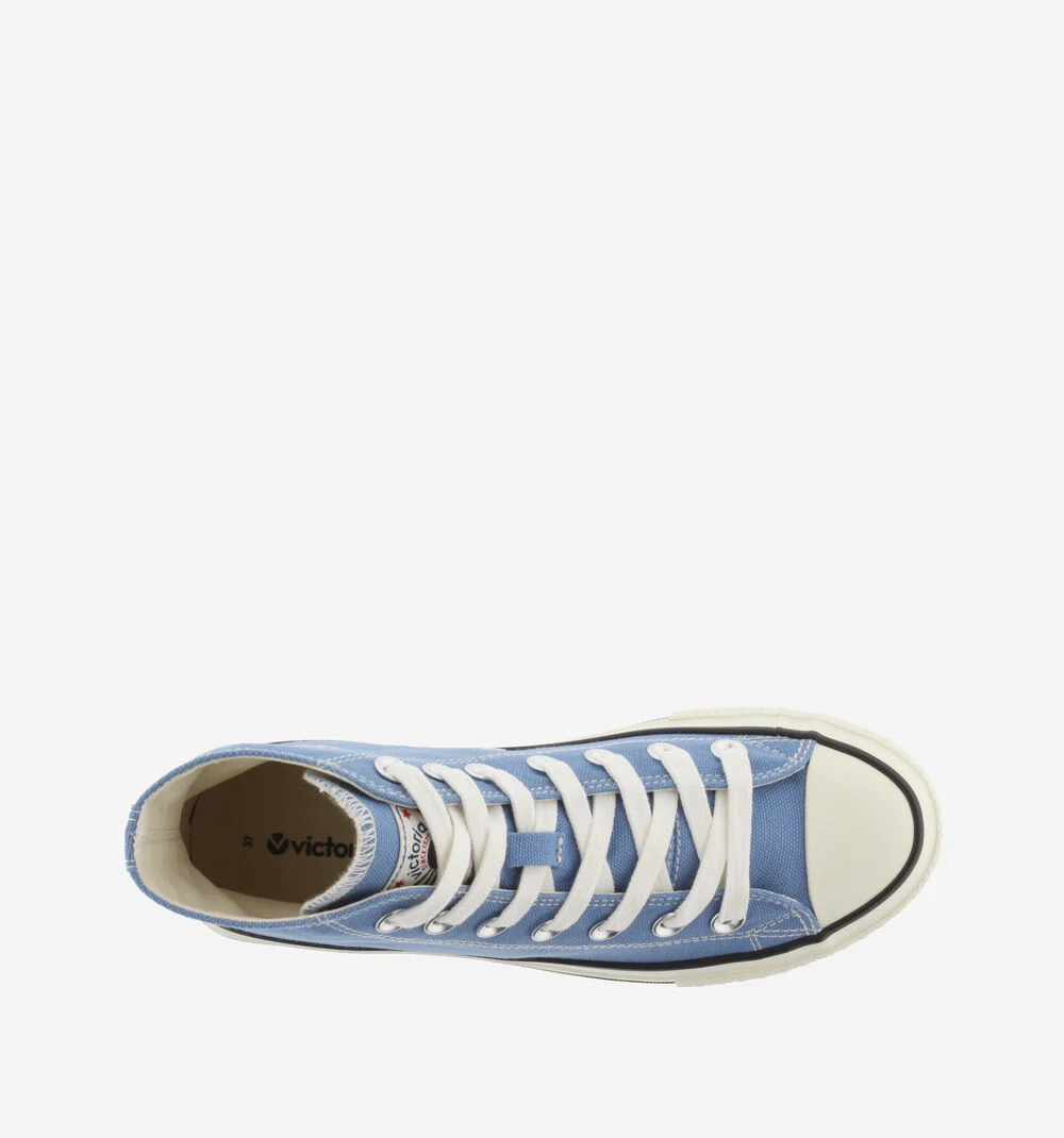 TRIBU BRILLO BOTTINE TOILE BRILLANTE Baskets montantes en toile pour femme AZUL