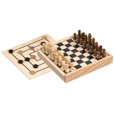 Philos Schach, Mühle, Kombination, mini, FSC 100%