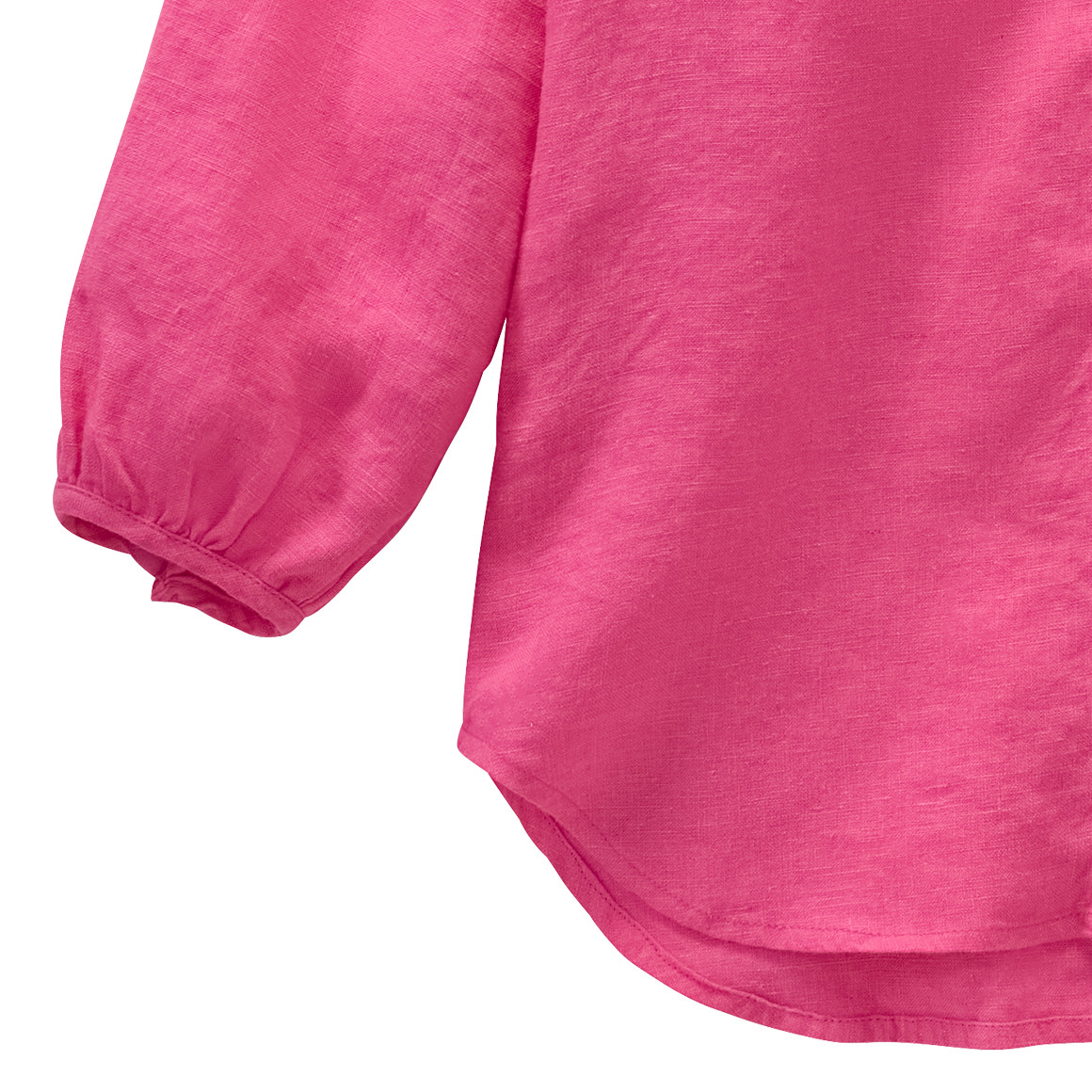 Jonas Nielsen Mädchen Leinen-Bluse unifarben pink