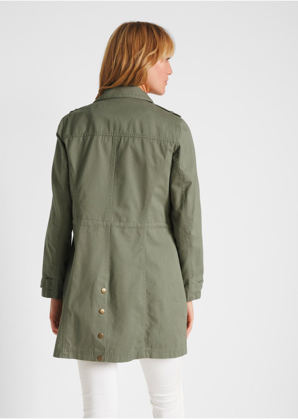 Parka coton style utility, mi-longue