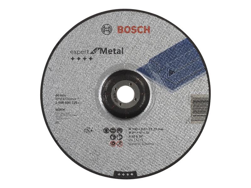 Bosch Professional Trennscheibe gekröpft Expert for Metal, Expert for Metal Trennscheibe, gekröpft, 230 x 22.23 x 3 mm für grosse Winkelschleifer