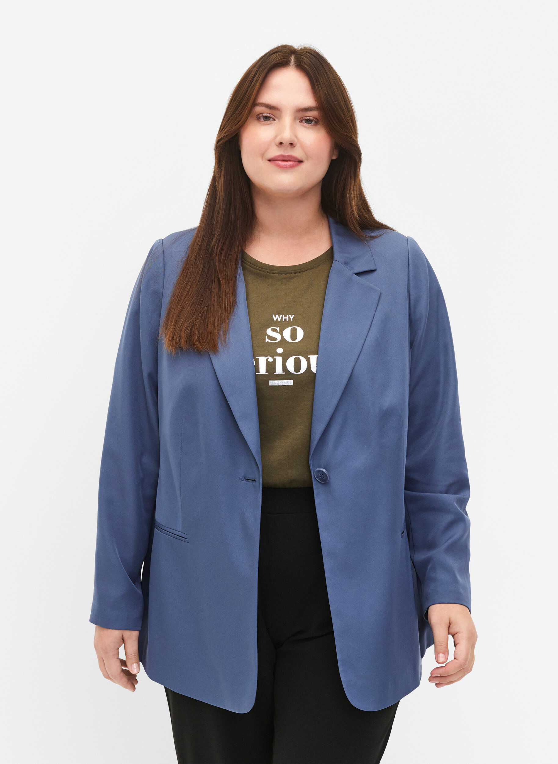 FLASH - Enkel blazer med knap