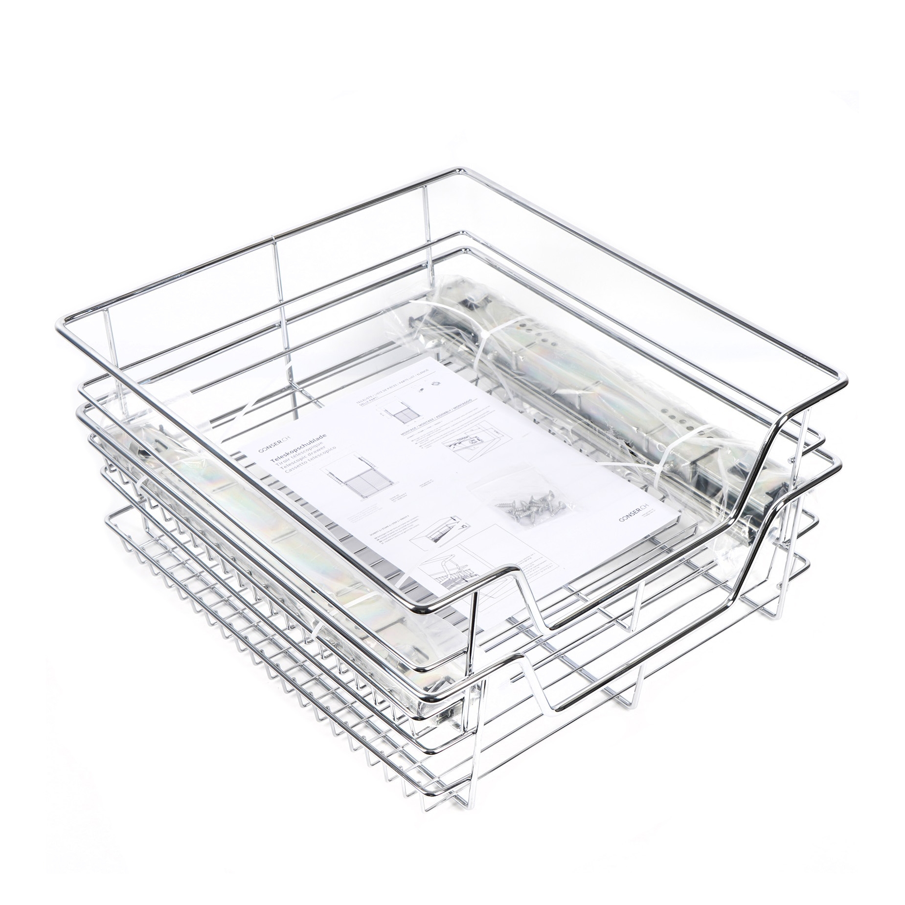 Teleskopschublade Schrank-Organizer 50 cm 2er Set