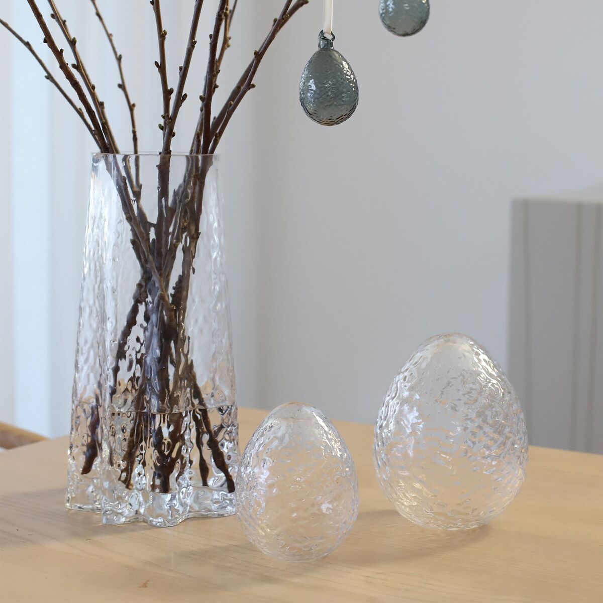 Gry Egg påskedekorasjon 16 cm, clear