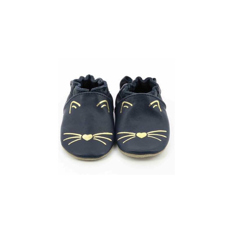 Robeez Robeez chaussons goldy cat marine
