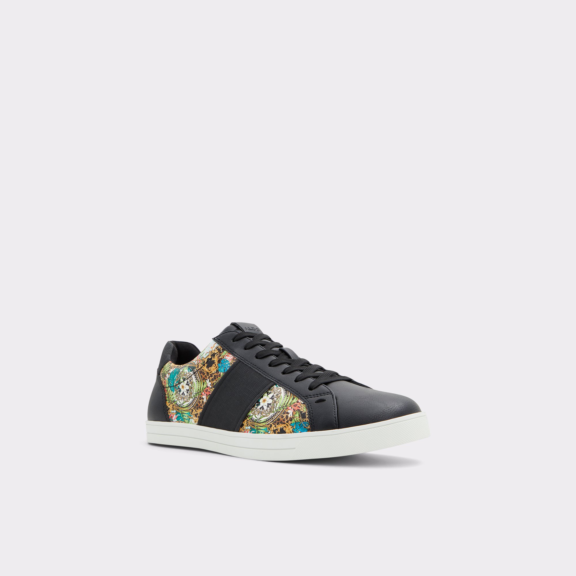 Monospec Black Synthetic Print Men Low top