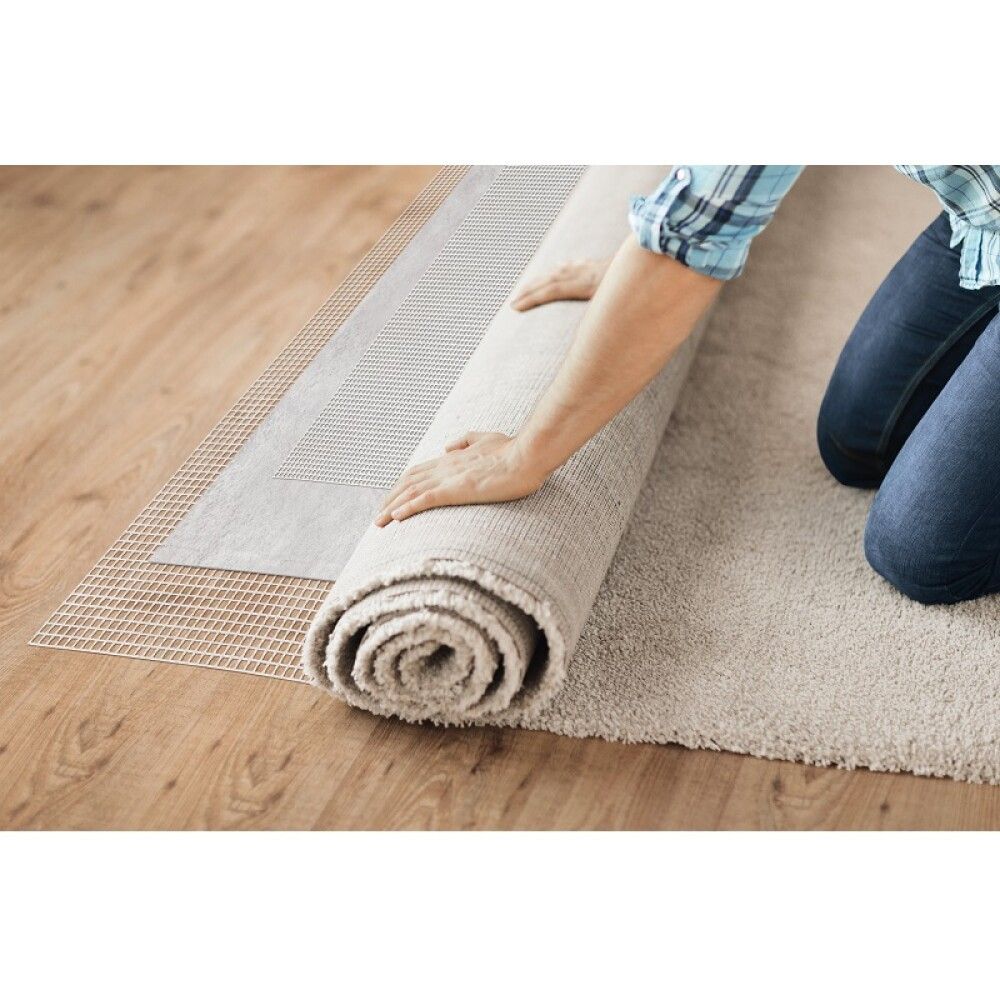 TEPPEUNDERLAG D-C-FIX LOOM 235X160 CM HVIT