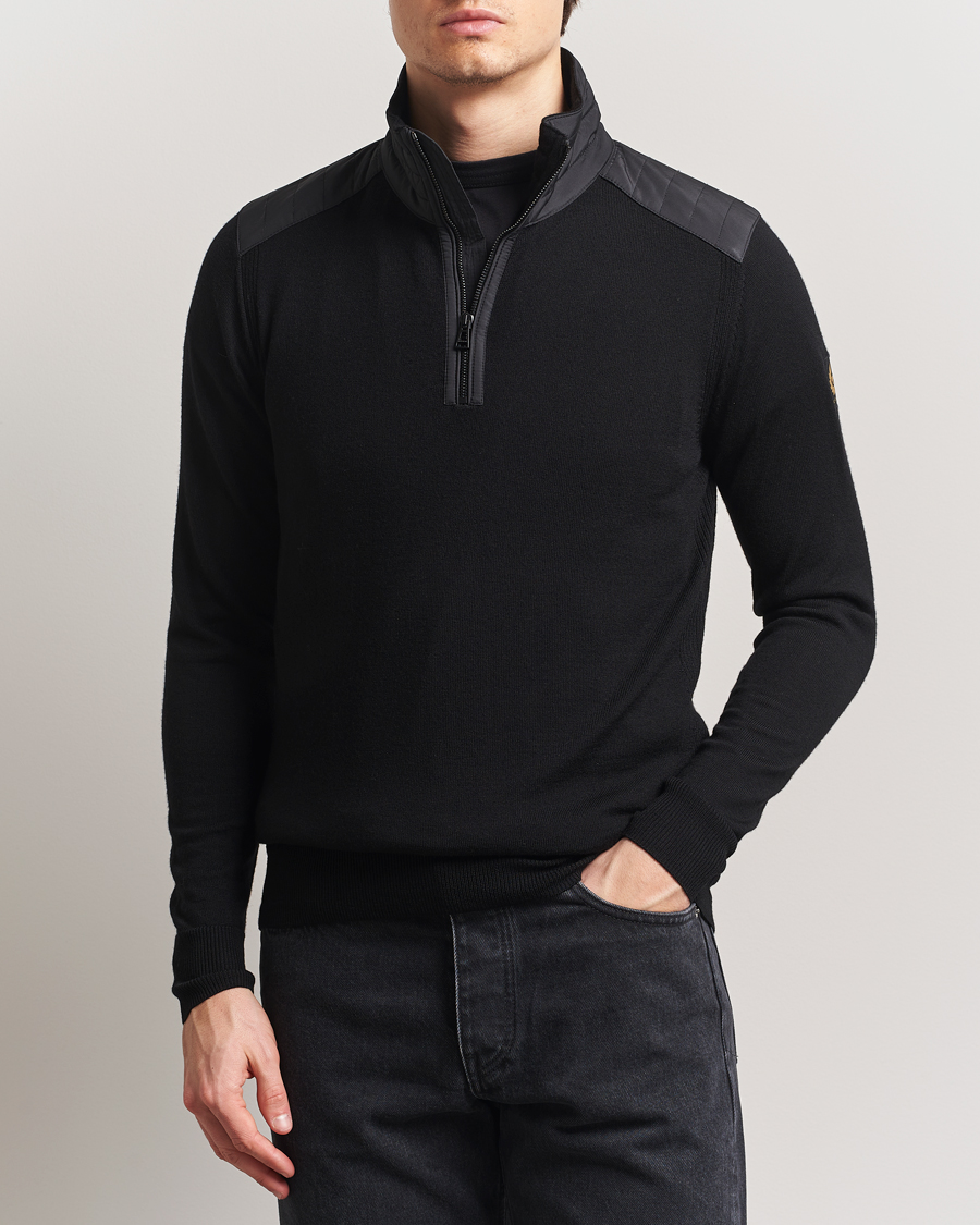 Belstaff Kilmington Quarter Zip Jumper Black