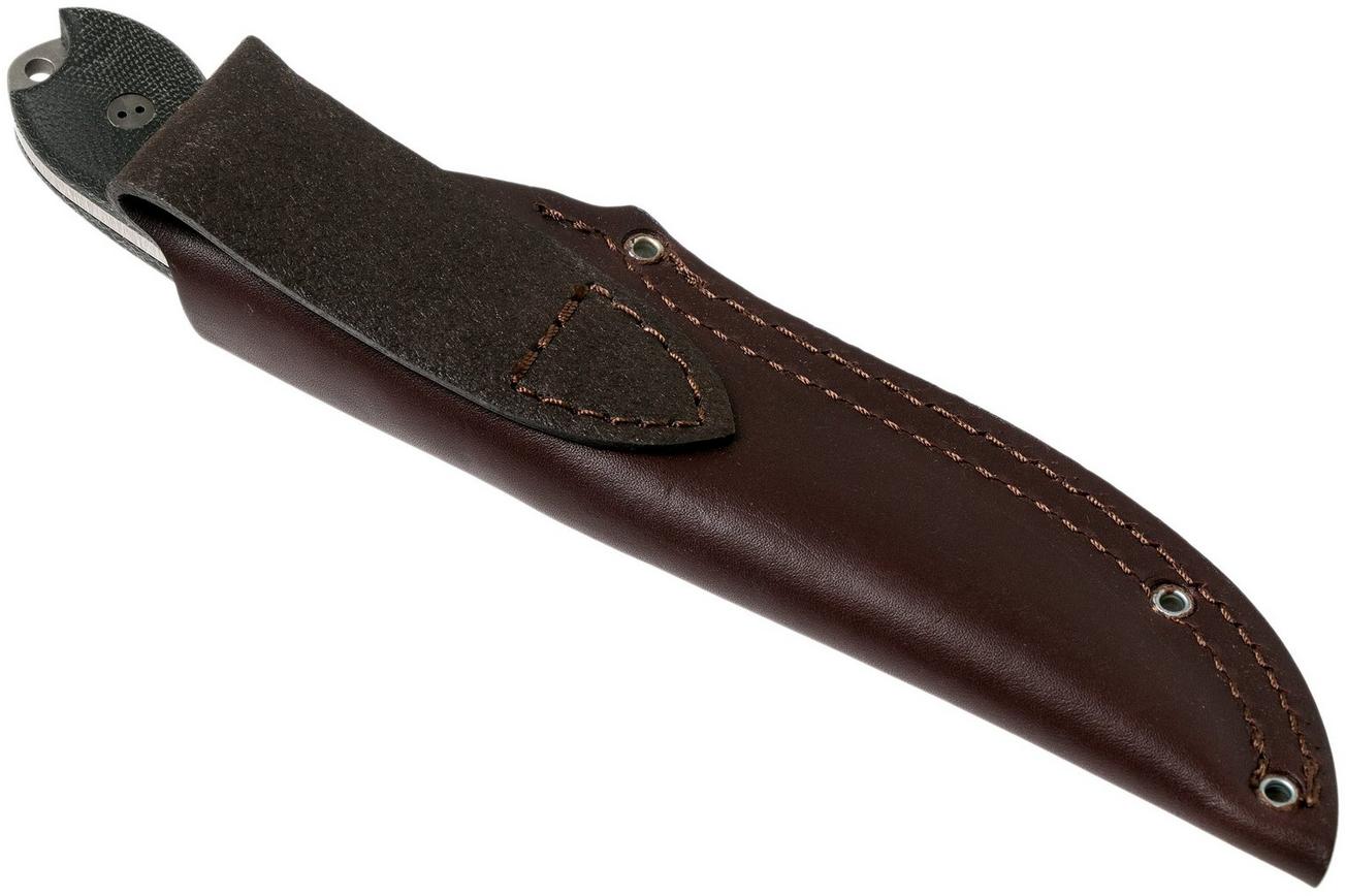 Bradford Guardian 4FE, 3D Black Micarta Guardian 4 M390, Sabre Stonewashed False Edge 4FE-101