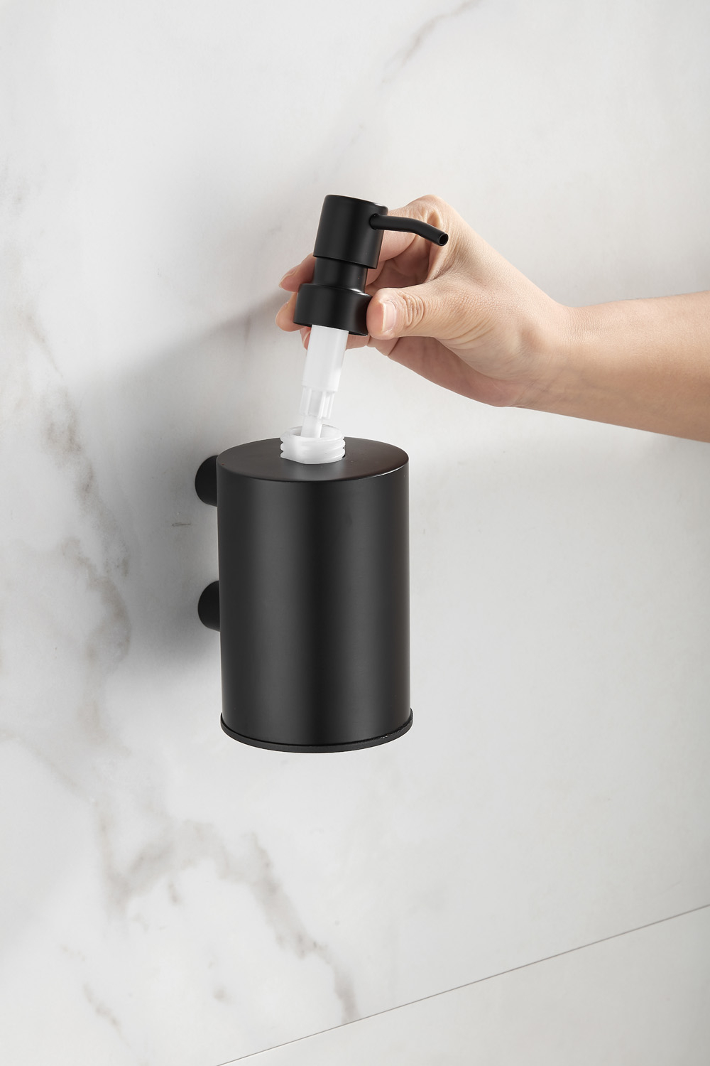 Saniclear Academy zeepdispenser zwart mat