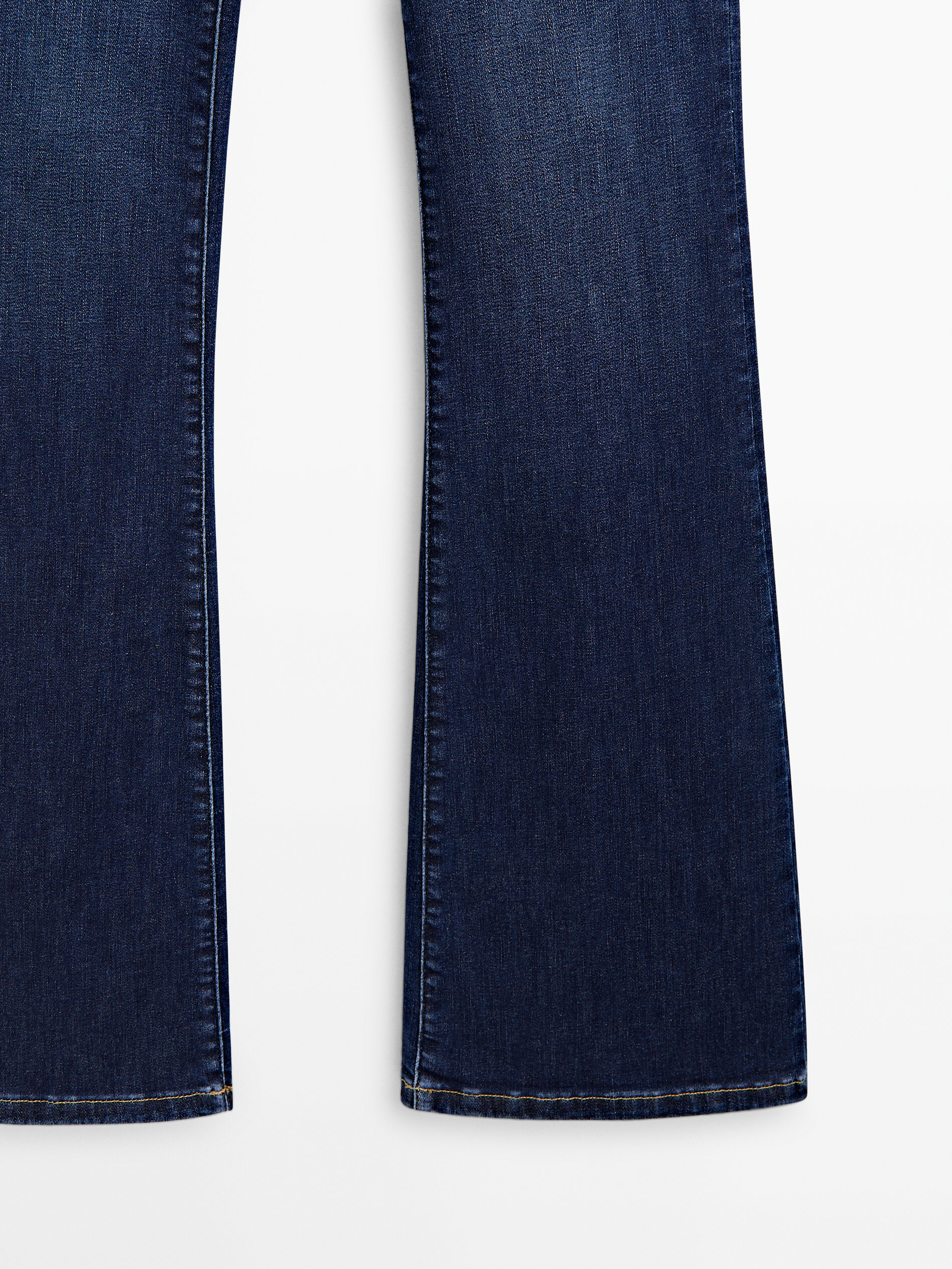 Calça Jeans Skinny Flare de Cintura Alta - AZUL MÉDIO