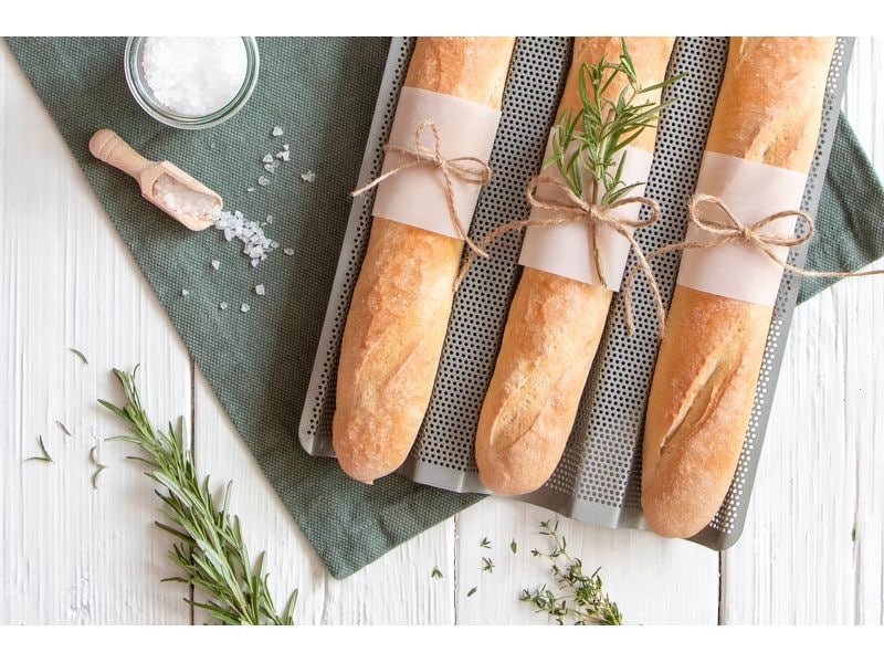 Städter Backform Baguette 37 x 24 x 2.5 cm Form zum Backen von selbstgemachtem Baguette