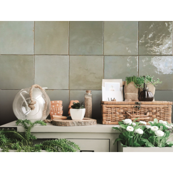 Wandtegel Sava groen 13x13 cm 1m²
