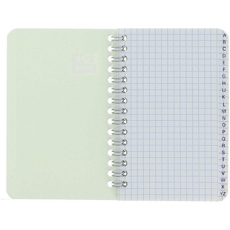 Répertoire Oxford Color Life 9x14cm petits carreaux 5mm 100 pages reliure spirale couverture carte coloris assortis