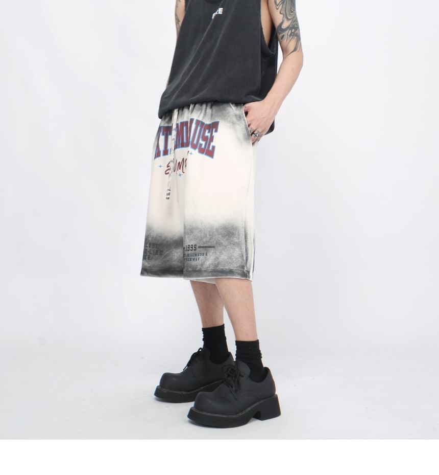 Derbundy - Wijde shorts met hoge taille en letters