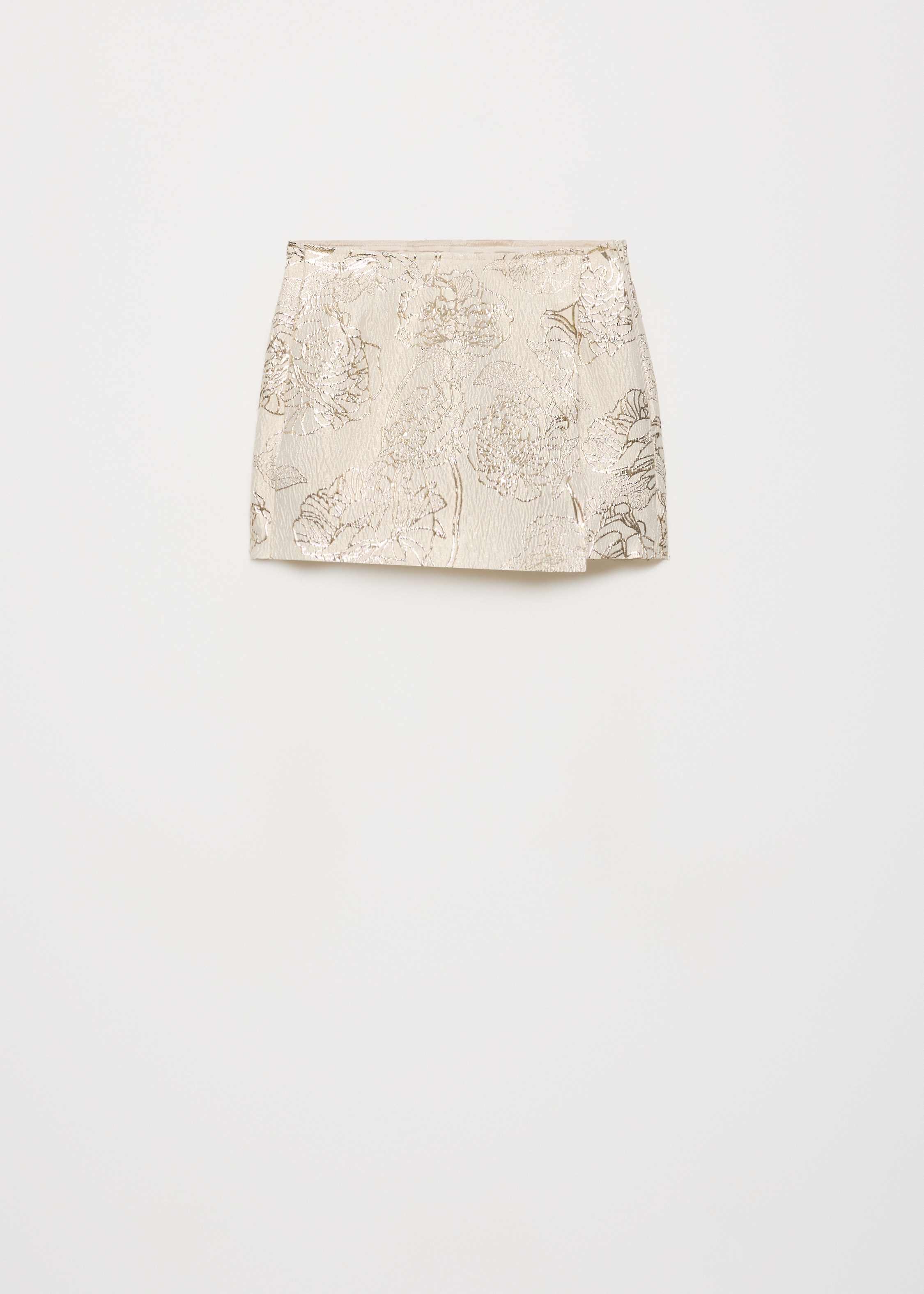 Skort jacquard met bloemen