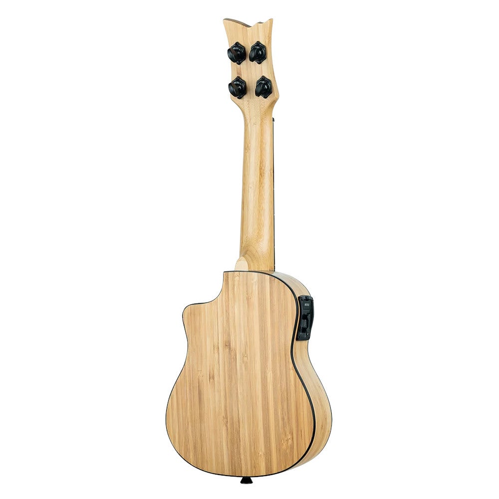 Ortega RUNAB-SO Bamboo Series Soprano Size Ukulele Natural E/A sopraan ukelele met gigbag