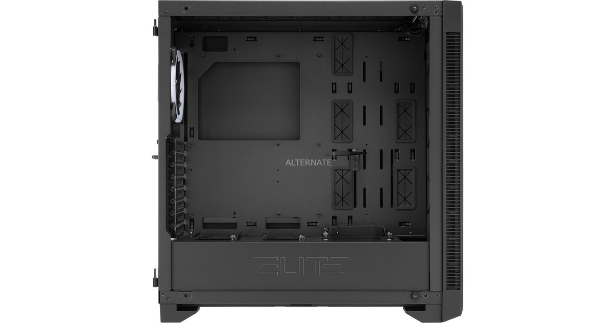 SharkoonELITE SHARK CA200G big tower behuizing  (Zwart | 4x USB-A | RGB | Tempered Glass)