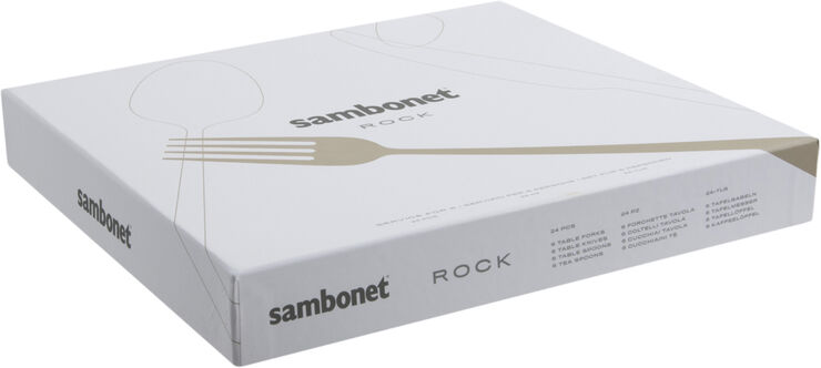 Sambonet Rock, Edelstahl 18/10, bestiksæt 24pcs sh Stål