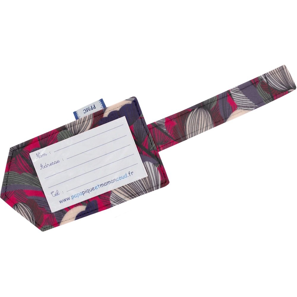 Etiquette Bagage Pavot Fuchsia