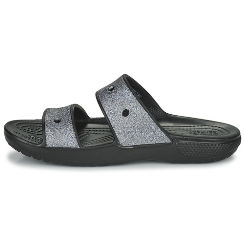 Crocs - CLASSIC CROC GLITTER II SANDAL - Noir