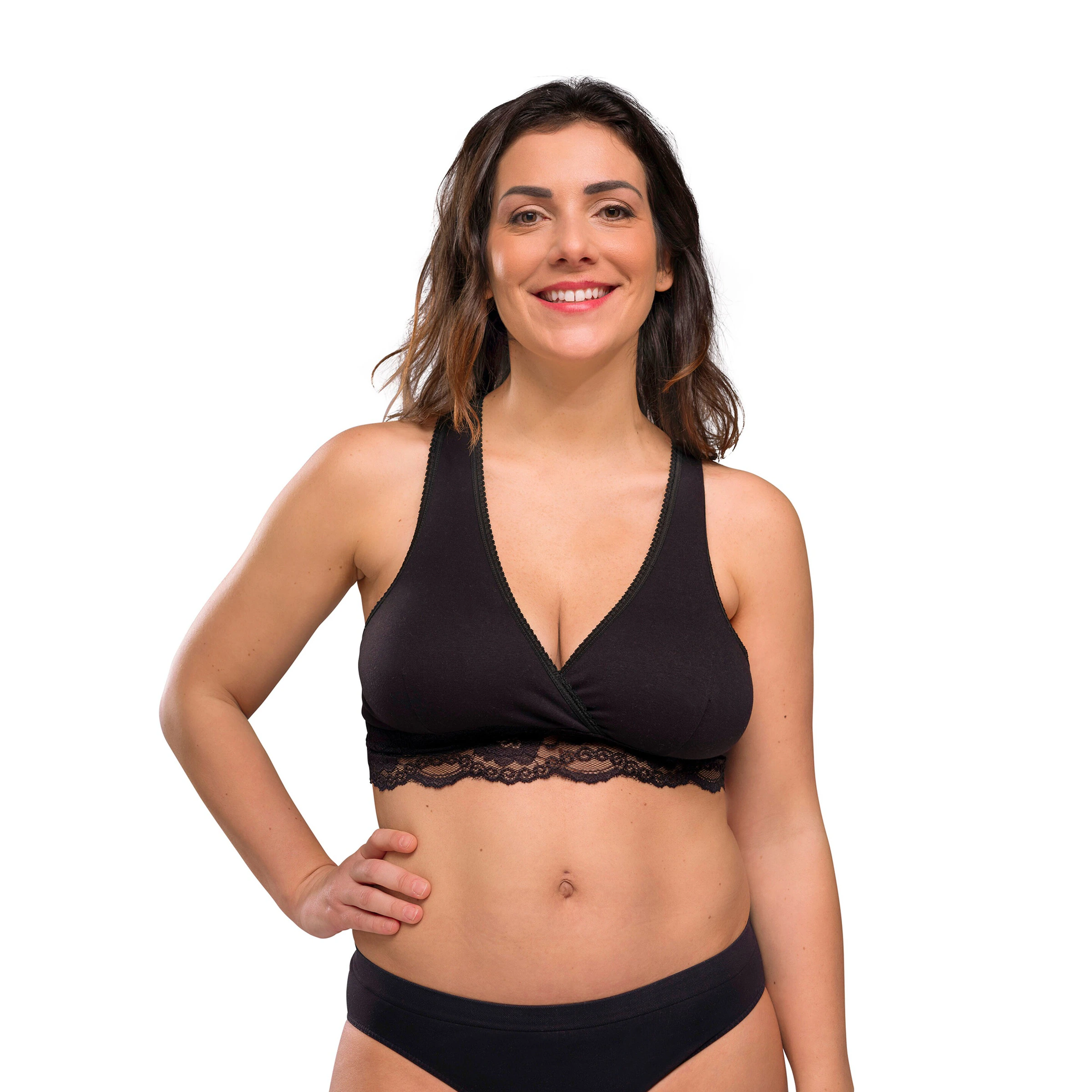 Carriwell Still-BH Spitze Bio-Baumwolle schwarz