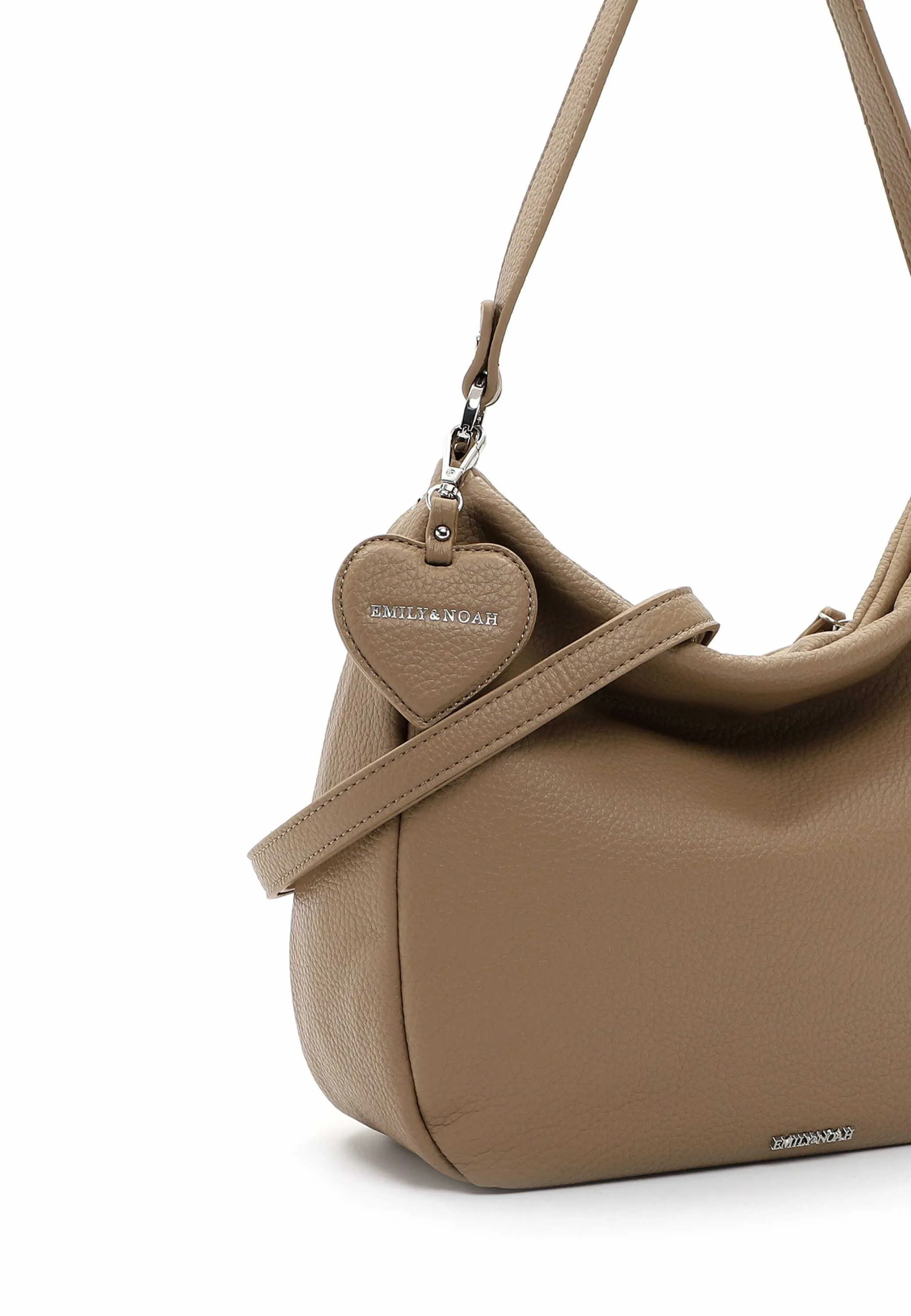 EMILY & NOAH Beuteltasche Taupe Lederimitat