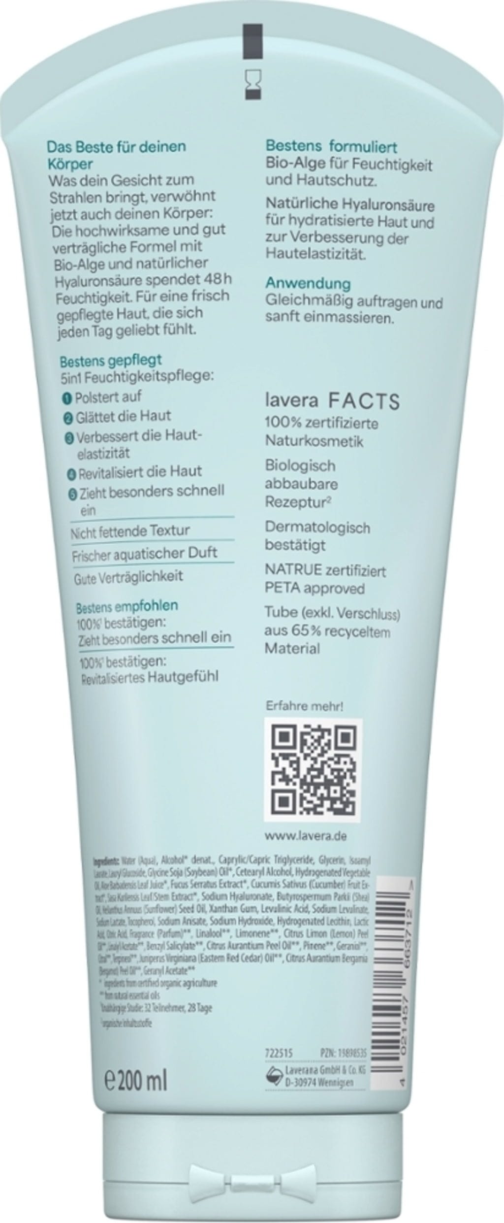 lavera  Hydro Refresh Body Lotion, 200 ml