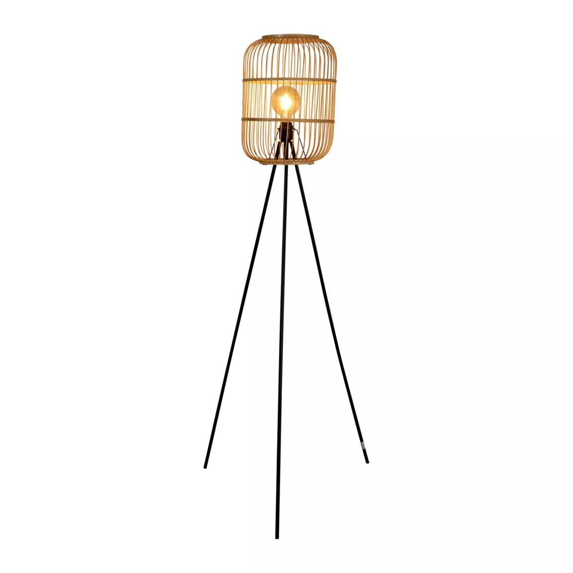 Lampadaire sur trépied bambou (H152 cm) Hanoi Beige